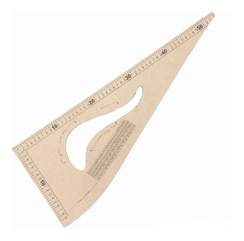 Imagen 1 de 2 de Escuadra Fibrofacil Modista Con Curva Mdf