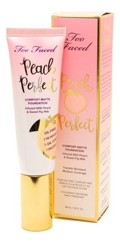 Base de maquiagem em creme Too Faced Peach Perfect Foundation Peach Perfect Foundation tom snow - 48mL 48g