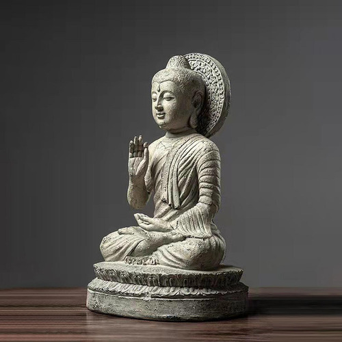 Estatuilla Decorativa De Estatua De Buda Con Base Corta