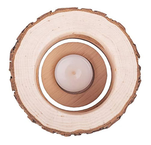 Imagen 2 de 5 de Sostenedor De Vela De Madera De La Decoracion Del Bosque Co