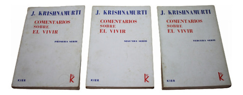 Comentarios Sobre El Vivir - J. Krishnamurti - 3 Tomos