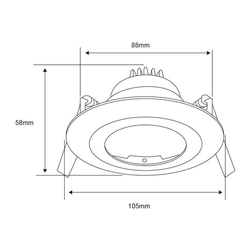 Lampara De Techo Aprica Gx5.3 Blanco 47w Tecnolite