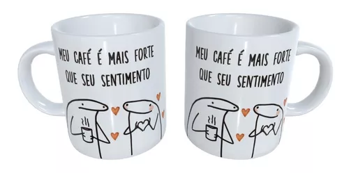 Caneca Flork Meme Bentô Divertida - Com Café & Sem Café