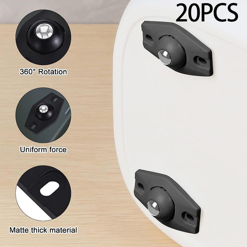 20x Rueda Universal Mini Ruedas Giratorias Polea Adhesiva
