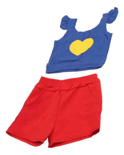 Conjunto De Pantalones Cortos De Verano Para Niñas, Algodón