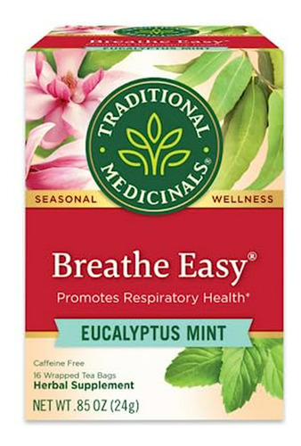 Herbal Tea, Té Herbal -  Tea Breathe Easy, 16 Ct