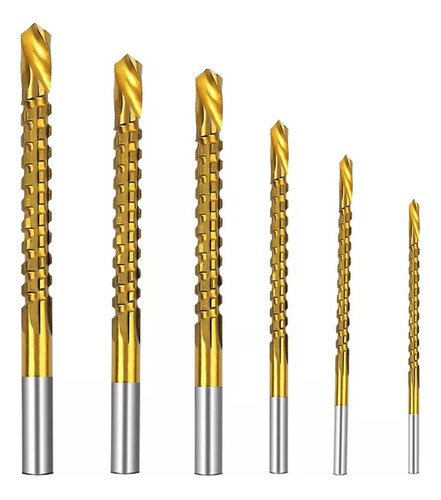 6 Brocas Cortar Tallar Madera Metal Carpintería - S9508