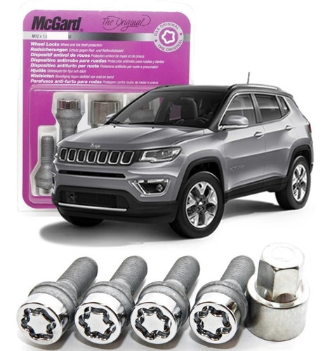 Imagem 2 de 3 de Kit Trava Anti Furto Rodas Parafusos Jeep Compass 17 Em Dian