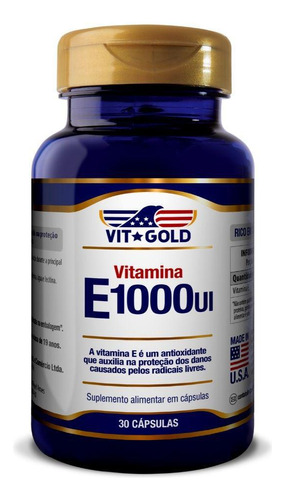 Vitamina E 1000ui Vigold 30 Cápsulas
