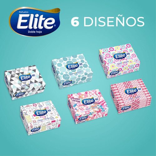 Pañuelos Faciales Elite Diseño 3 Paq 90 Un