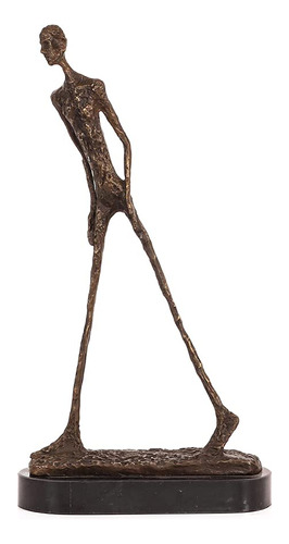 Escultura Estatua Hombre Caminante Bronce Replica Vintage
