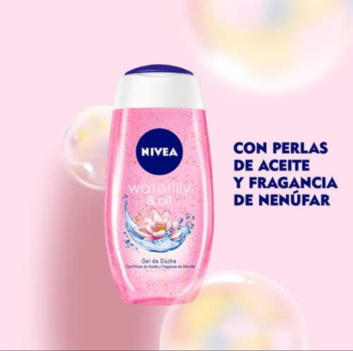 Nivea Waterlily. Gel Ducha Mujer 250ml.. Pack 3 Unids