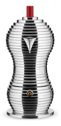 Cafetera Espresso Aluminio Fundido 3 Tazas Rojo