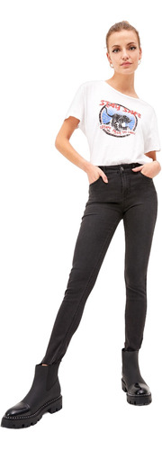 Jeans Foster Skinny Tiro Medio Básico T36