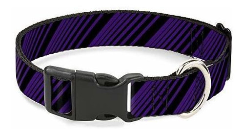 Cat Collar Breakaway Diagonal Stripes Purples 8 To 12 Inches