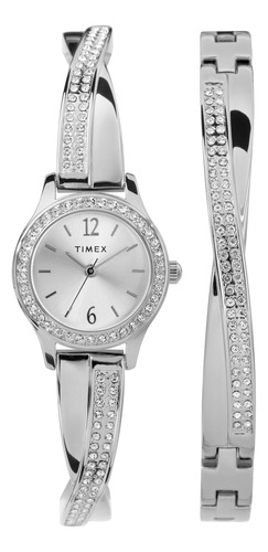 Timex Juego De Regalo De Reloj Y Pulsera De Cristal Swarovs.