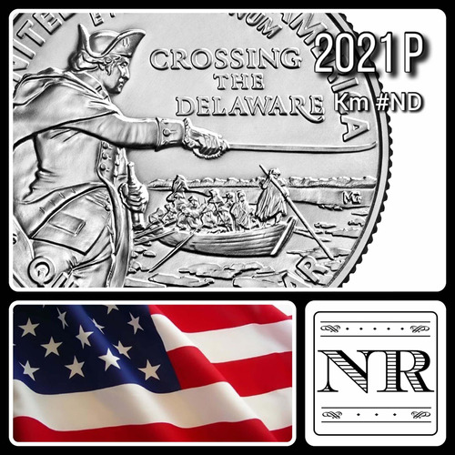 Estados Unidos - 25 Cents - Año 2021 P - Crossing Delaware
