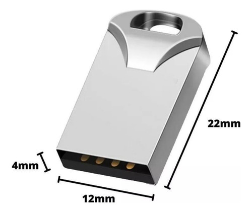 Kit 3 Pen Drive Chaveiro Mini 128gb Gb Lehmox (2025) Prateado