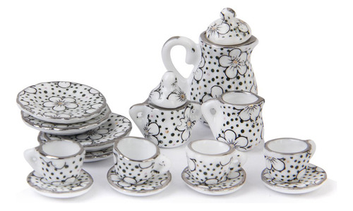 Juego De Utensilios Para Comer Té De Porcelana, 15 Piezas, D