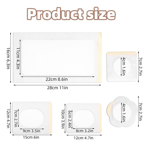 50 Uds Parches De Aceite De Ricino Set, Compresas