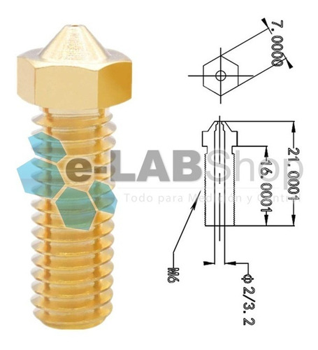 Nozzle 0.4mm E3d Volcano 1.75mm Impresora 3d Reprap