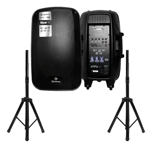 Kit 2 Caixa De Som Ativa Waldman Pty700 15 Pol 1400w + Tripé Menor preço em Kit 2 Caixa De Som Ativa Waldman Pty700 15 Pol 1400w + Tripé