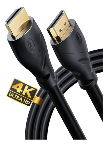 Powerbear 4k Hdmi Cable 10 Ft  Alta Velocidad, Caucho &amp;