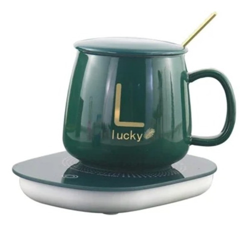 Imagen 8 de 10 de Calentador Eléctrico De Vidrio Templado Taza + Cuchara + Pad