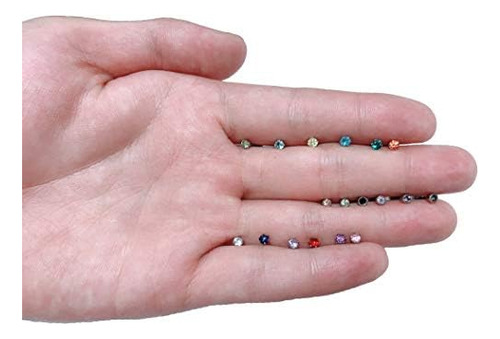 Tornito 20g 18 Pares De Aretes De Acero Inoxidable Con Circo