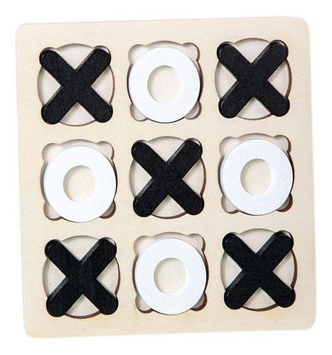 5 Juego De Mesa De Madera Tic Tac Toe, Juego De Estilo C