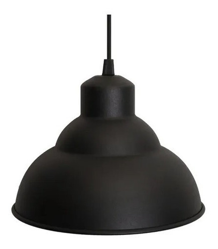 Lampara Campana Colgante Metálica Industrial 23cm Microtextu