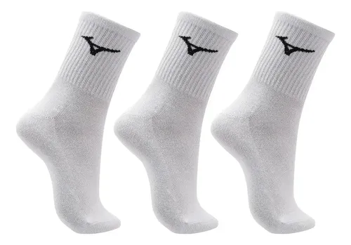 Kit 3 Pares Meia Esportiva Mizuno Cano Médio Original