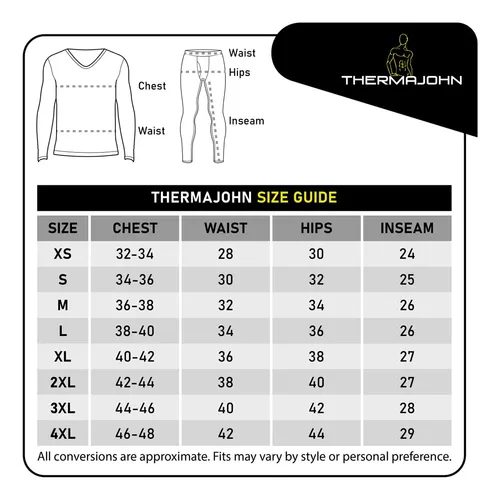 Thermajohn Long Johns - Ropa Interior Trmica Para Hombre, Cu