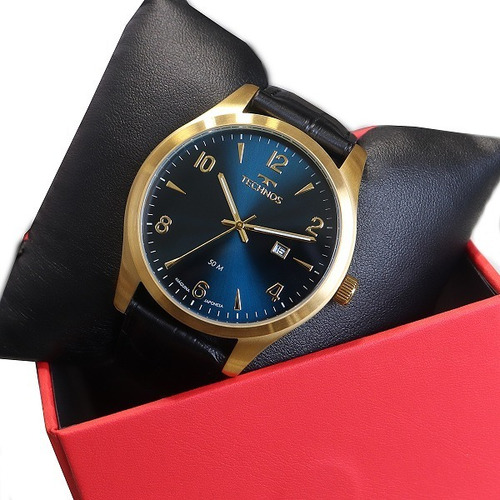 Relógio Technos Masculino Dourado/preto Analógico