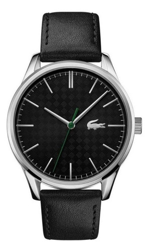 Reloj De Pulsera Para Hombre Lacoste Piel Negra 2070014
