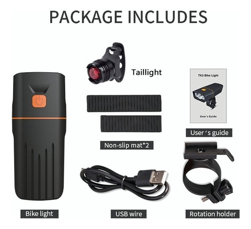 Para Lámpara Usb Recargable 1000 Lúmenes Impermeable