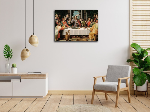 Imagen 3 de 3 de Cuadro 70x50 Cms Decorativo Ultima Cena