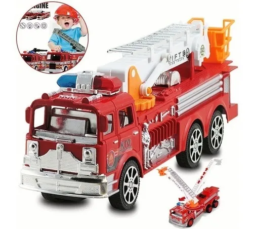 comprar Camión de Bomberos Juguete de Rescate Fantastic Toys con Simulación de Inercia Luces y Sonido Color Rojo 32cm