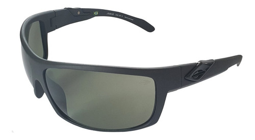 Óculos de sol Mormaii Joaca One size armação de grilamid cor preto, lente verde de policarbonato, haste preto de grilamid