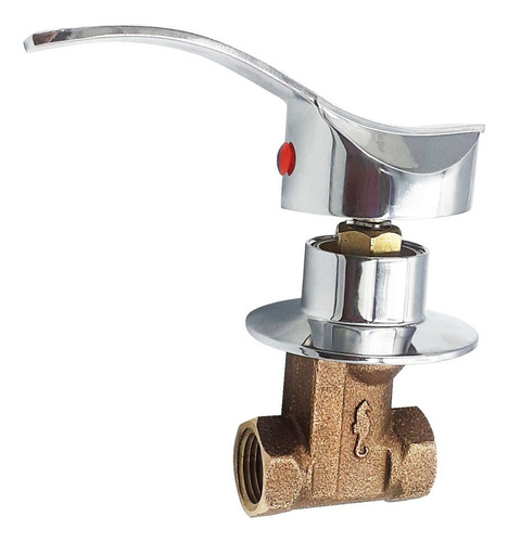 Juego Llave Empotrar Metalico Rugo Maneral Palanca Regadera Acabado Cromado Color Plateado