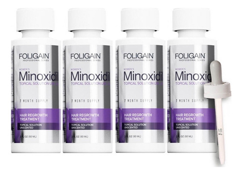 Foligain Minoxidil 2% Tratamiento Capilar Para Mujer 4 Meses
