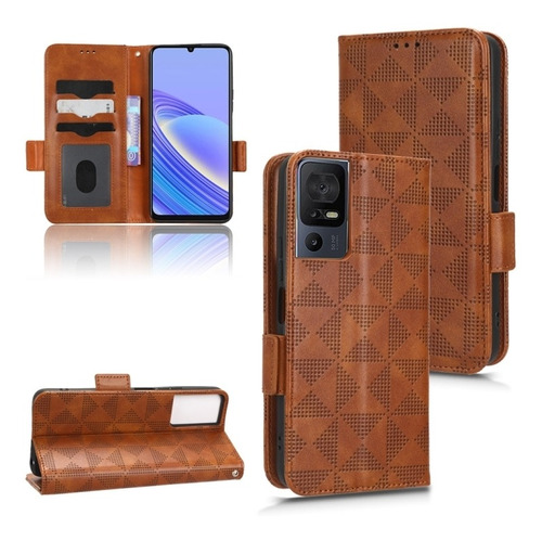 Funda De Teléfono De Cuero Para Tcl 40 Se