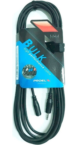 Imagen 1 de 3 de Cable Prologandor Mini Plug Estereo Proel Bulk 3.5 3 Metros