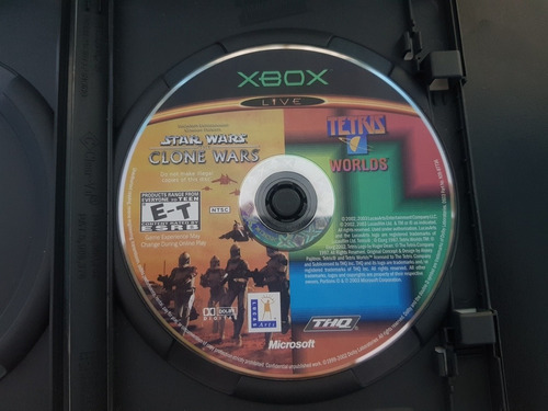 Star Wars Clone Wars+tetris Worlds Xbox Clásico Solo Disco