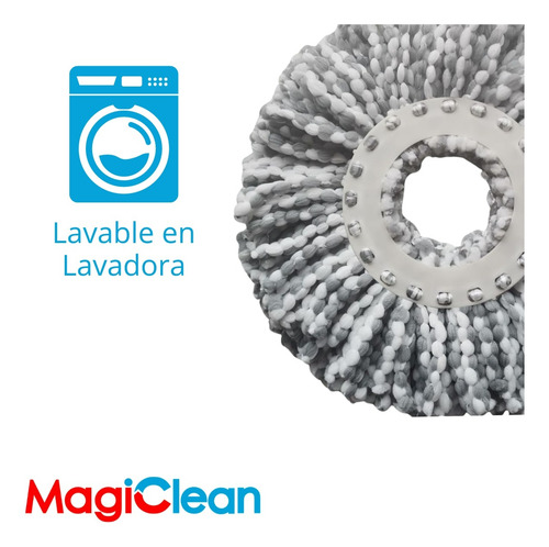 5 Repuestos Trapeador Turbo / Spin Magic Mop 100% Microfibra