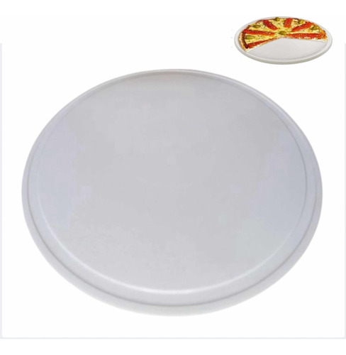 Tabla Pizza Pizzera Plástico 35cm Color Blanco Redonda