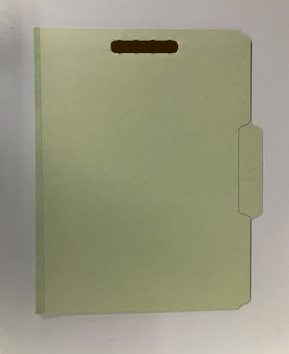 Carpeta Fibra Verde Carta Con Doble Gancho X 24 Unidades 