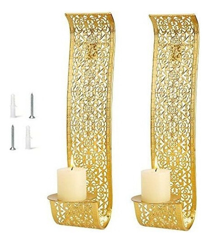 . Portavelas De Pared Juego De 2 Candelabros De Pared