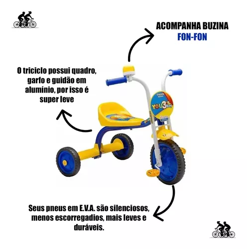 Velotrol Motoca Triciclo Infantil Brinquedo Menina Nathor