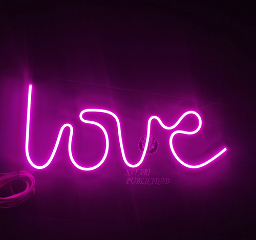 Cartel Love En Neón Led - Decorativo - Original - Luminoso 